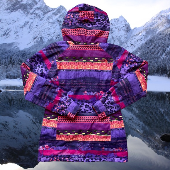 NORTH FACE WANDA INSULATED WOMENS JACKET SIZE SMALL PINK PURPLE FULL ZIP HOODED - Picture 2 of 10